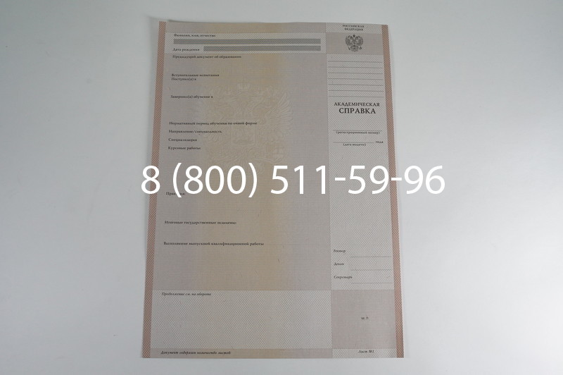 Заказать Академическая справка 1996-2009 года в Уфе