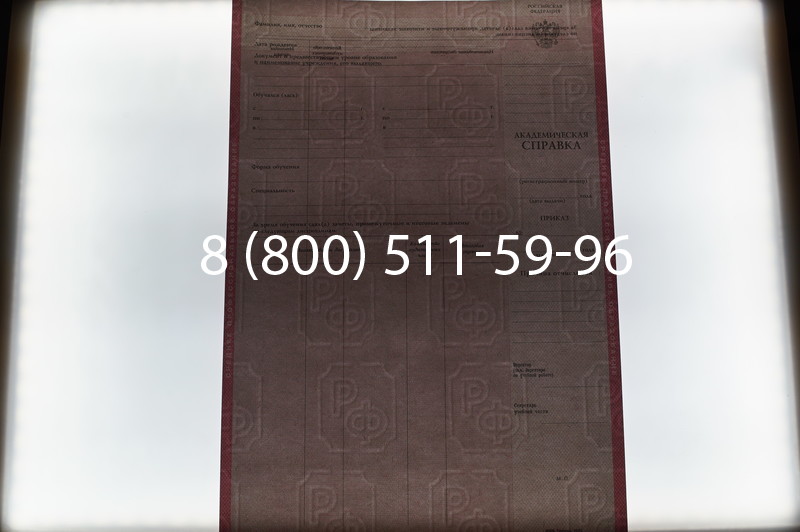 Купить Академическая справка образца 1996-2009 год для колледжа в Уфе
