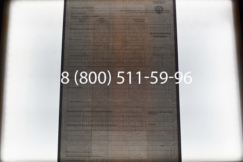 Купить Академическая справка образца 2010-2011 год для колледжа в Уфе