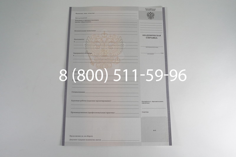 Заказать Академическая справка образца 2010-2011 год для колледжа в Уфе