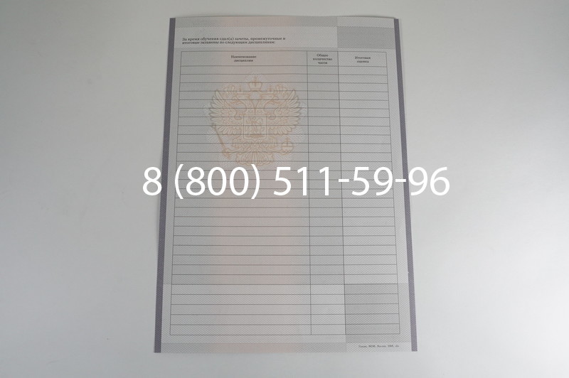 Заказать Академическая справка образца 2010-2011 год для колледжа в Уфе