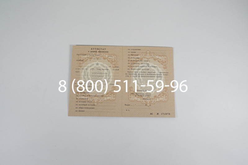 Купить Аттестат за 11 класс до 1994 в Уфе