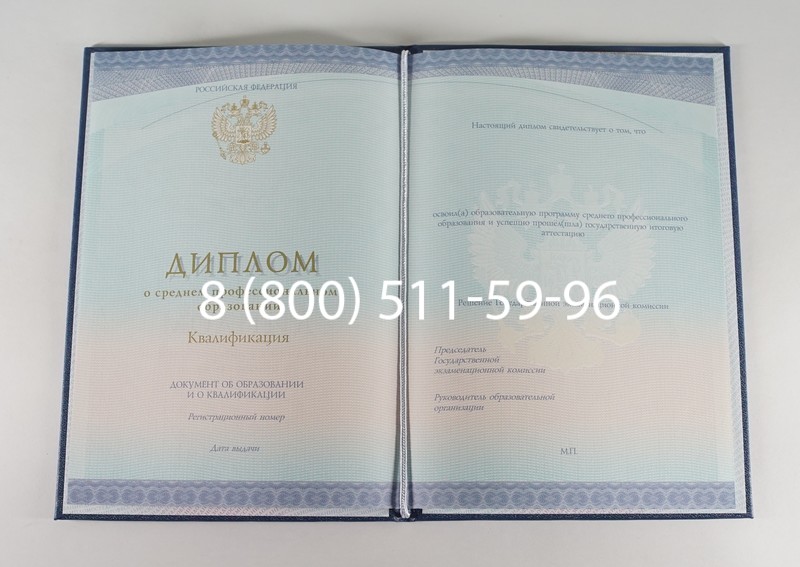 Диплом техникума (Спецбланк) 2014-2026 года в Уфе